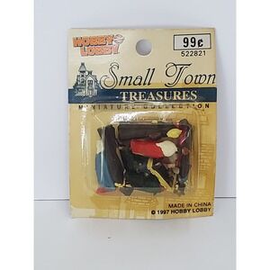 Vintage 1997 Hobby Lobby Small Town Treasures Miniature Figures Set 522821